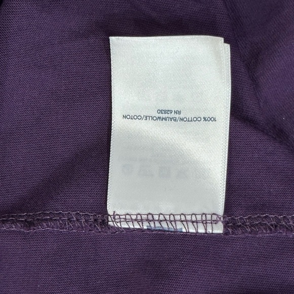 Lands' End Deep Purple Men's Short Sleeve Tee M 100% cotton - Picture 2 of 3